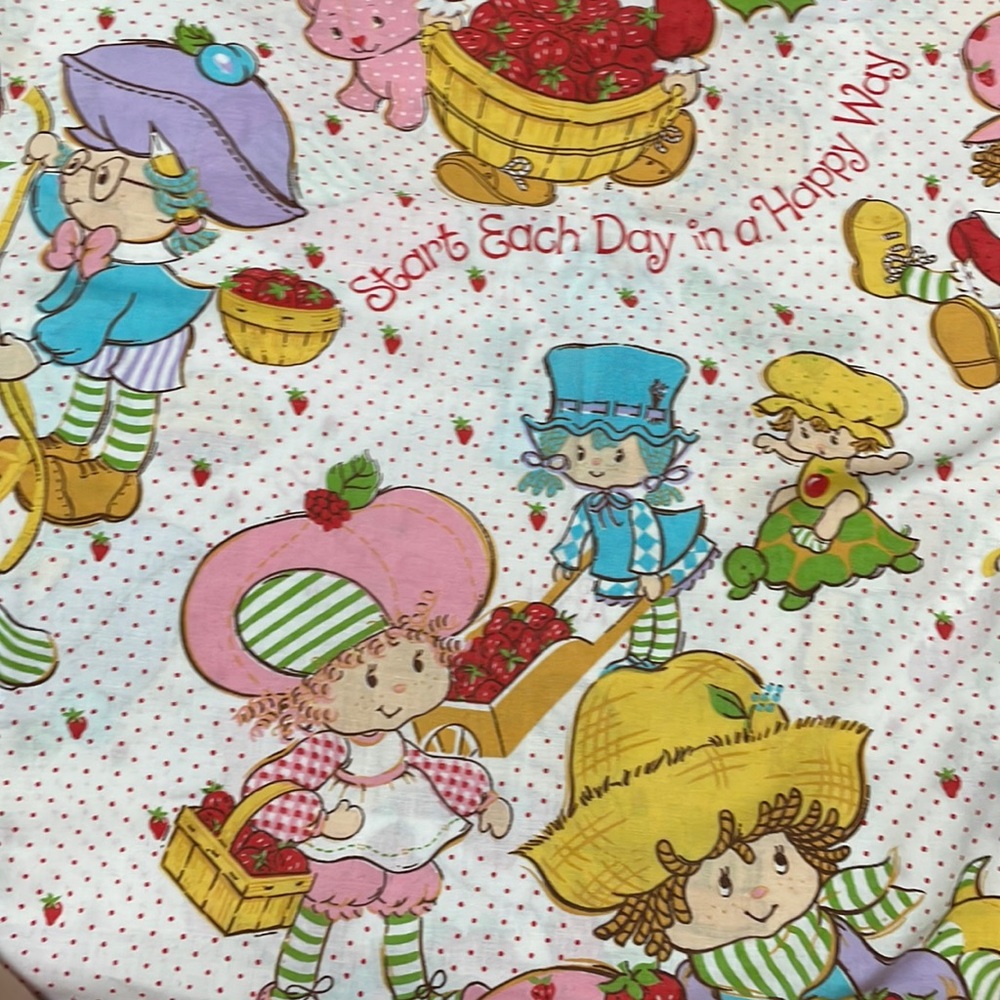 Strawberry shortcake twin sheets Vintage 80s